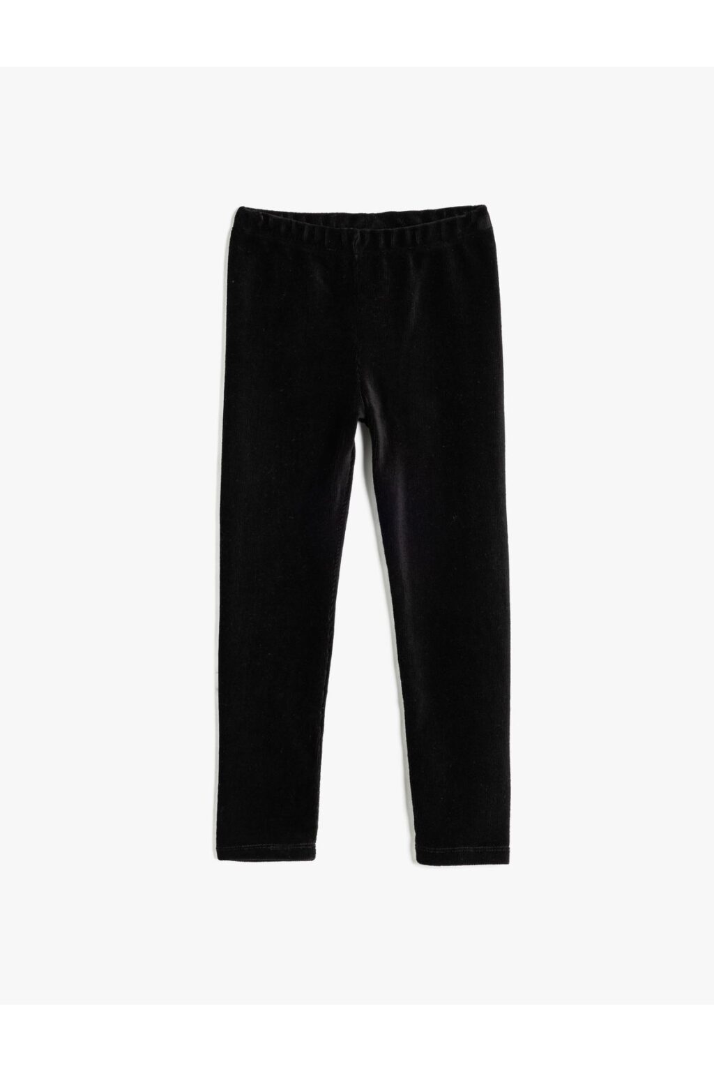 Koton Basic Velvet Leggings with Elastic Waist and Cotton Blend