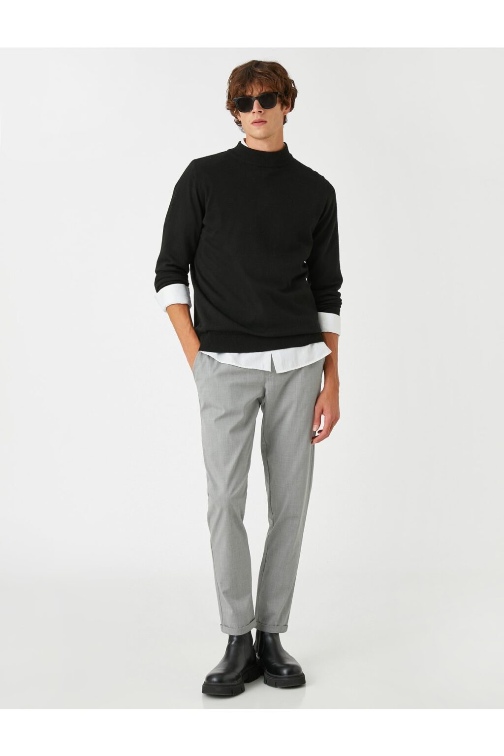 Koton Basic Woven Trousers with Waist Tie