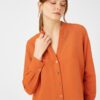 Koton Big Collar Shirt Long Sleeve Buttoned Linen Blended