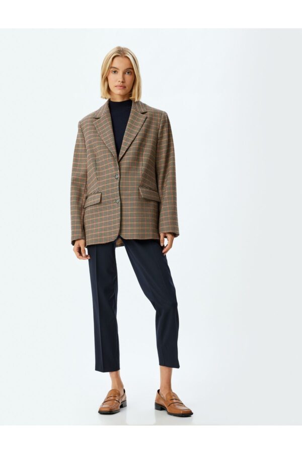 Koton Blazer Jacket Double Breasted Buttoned Flap Pocket