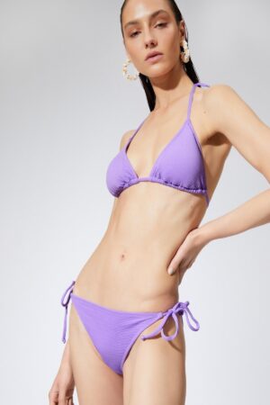 Koton Brazilian Bikini Bottoms Basic Textured Tie Down the Sides.