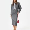 Koton Button Detailed Midi Pencil Skirt Normal Waist