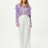 Koton Chiffon Shirt Sheer Long Sleeve Frilly Buttoned