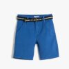 Koton Chino Shorts with Belt Detail and Pockets Cotton