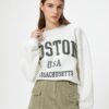 Koton College Sweatshirt Printed Long Sleeve Crew Neck Comfortable Cotton