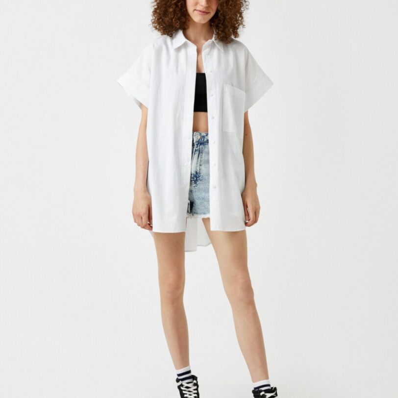 Koton Cotton Short Sleeve Shirt