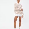 Koton Crew Neck Sweatshirt Patterned Long Sleeve Ribbed
