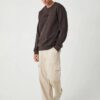 Koton Crew Neck Sweatshirt Slogan Printed Basic Long Sleeve Cotton Interlock Fabric