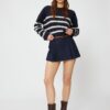 Koton Crop Knitwear Sweater Crew Neck Long Sleeve Hair Knit Patterned