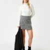 Koton Crowbar Pattern Mini Skirt