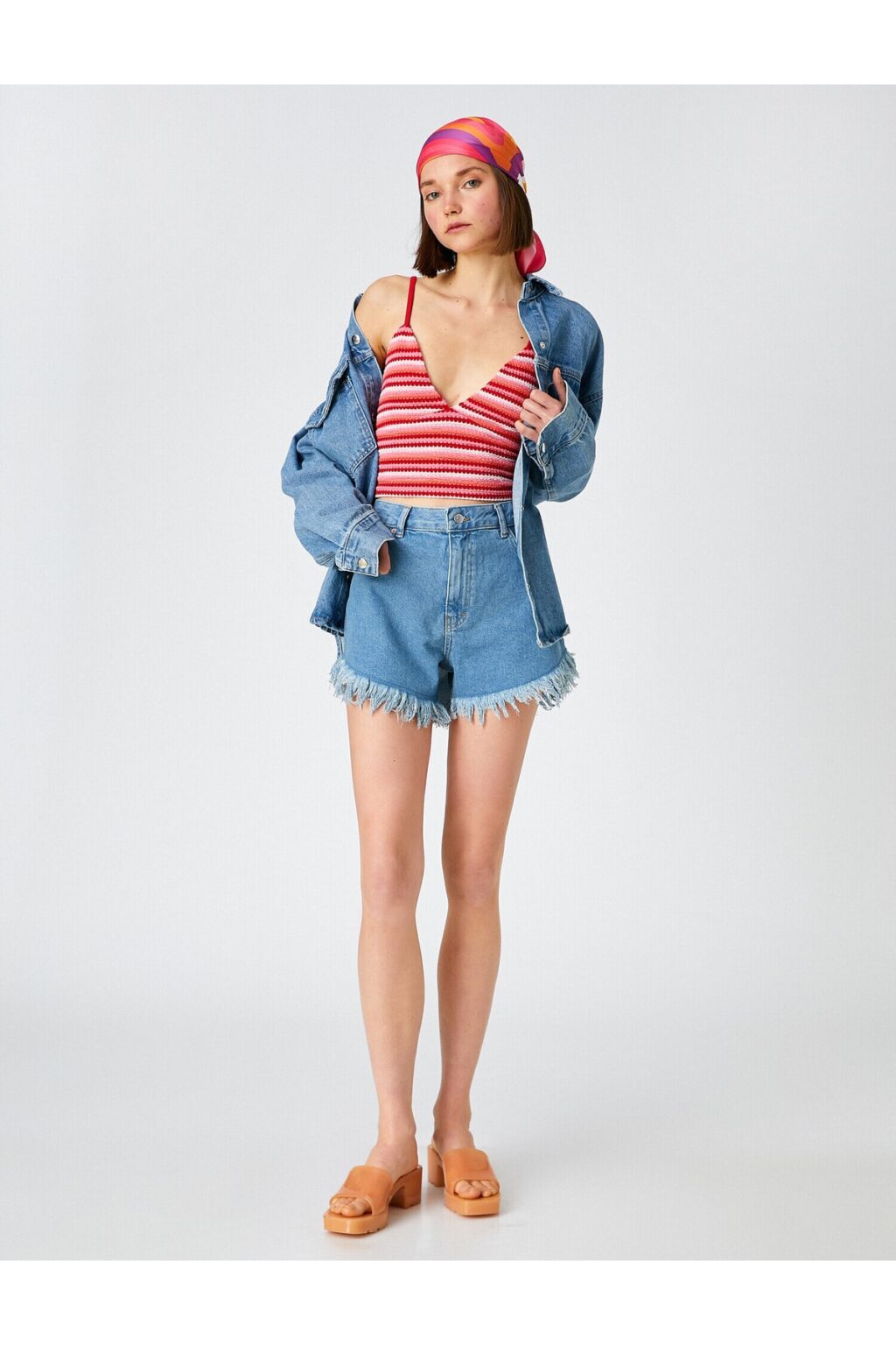 Koton Denim Shorts High Waist