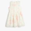 Koton Dress Tulle Floral Midi Length Sleeveless Round Neck Lined
