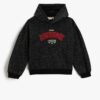 Koton Embroidered Hooded Sweatshirt