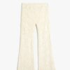 Koton Flare Leg Crochet Leggings Trousers Half Lined Elastic Waist