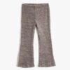 Koton Flared Leg Trousers Loose Fit Soft Textured