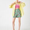 Koton Floral Mini Shorts Pleated