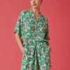 Koton Floral Mini Shorts with Pocket. Elastic Waist.