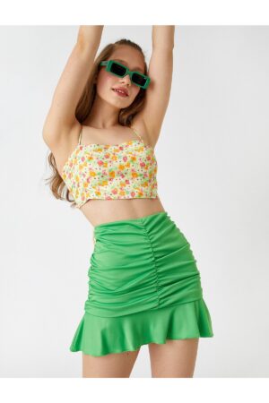 Koton Gathered Mini Skirt