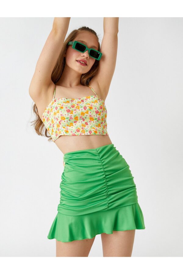 Koton Gathered Mini Skirt