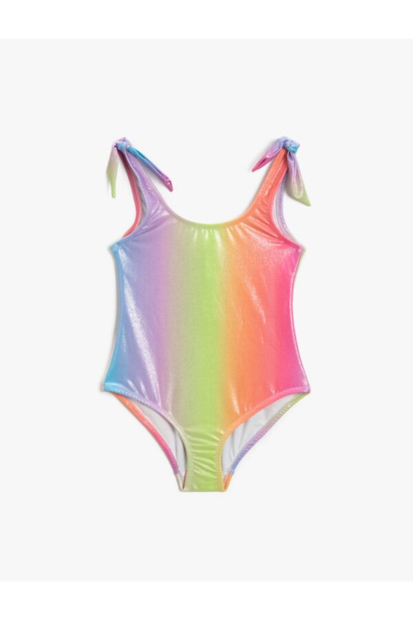 Koton Girl Pink mintás kötés részletes fürdőruha