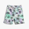 Koton Graffiti Printed Cotton Shorts with Tie Waist
