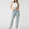 Koton High Waist Jeans Relaxed Cut Light Slim Leg - Anya farmer