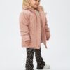 Koton Hooded Coat Plush Lined Elastic Waist Pocket Wind Cap