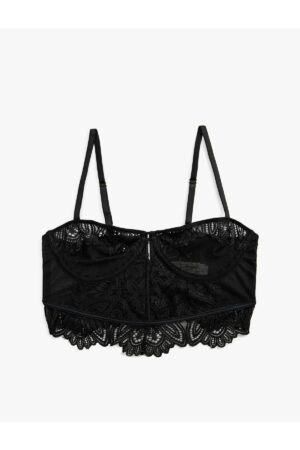 Koton Lace Bralette Underwired Unfilled Uncaptured