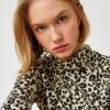 Koton Leopard Printed Long Sleeve T-Shirt