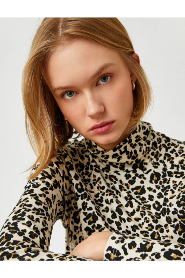 Koton Leopard Printed Long Sleeve T-Shirt