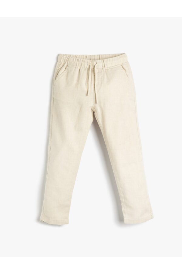 Koton Linen Pants with Tie Waist