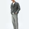 Koton Long Sleeve Clamshell Pocket Detailed Cotton Jean Shirt Jacket
