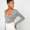 Koton Long Sleeve T-Shirt Textured Wrapped Closure
