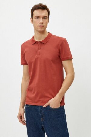 Koton Men's Polo Neck T-Shirt Basic Short Sleeve Cotton