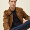Koton Men's Brown Zipper Detailed Coat