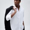 Koton Men's Clothing Basic Shirt Classic Collar Slim Fit Buttoned