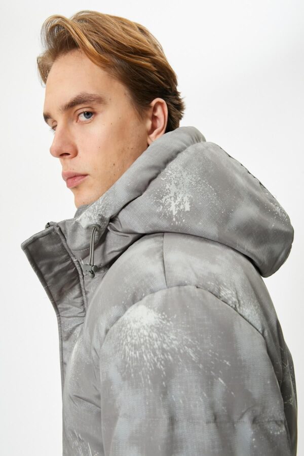 Koton Men's Gray Patterned Jacket