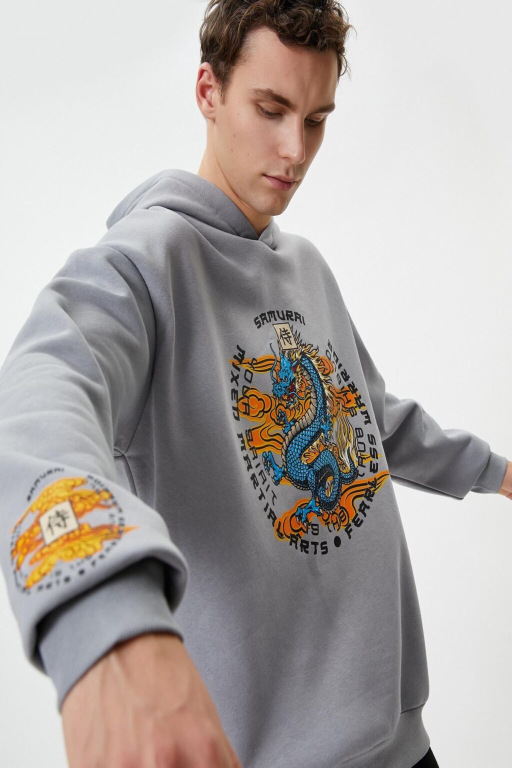Koton Men's Gray Sweatshirt