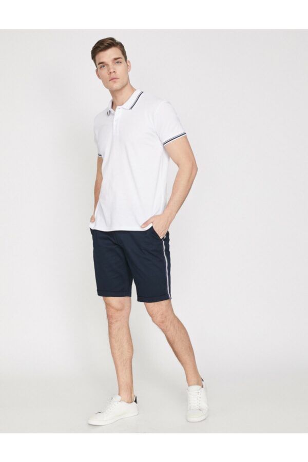 Koton Men's Navy Normál Waist Pocket részletes rövidnadrág
