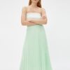 Koton Midi Skirt with Pleated Chiffon Elastic Waist.
