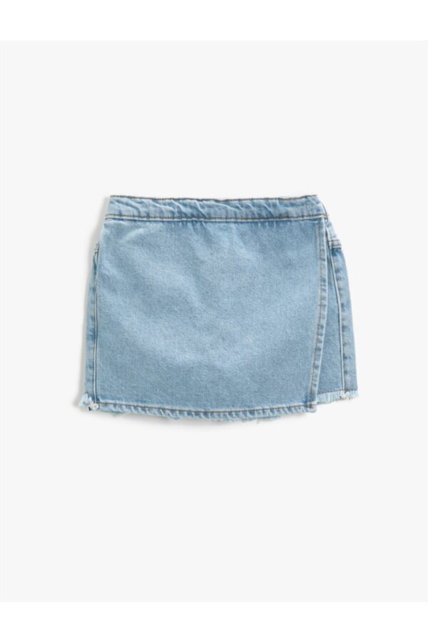 Koton Mini Denim Shorts Skirt Cotton