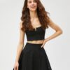 Koton Mini Skirt Scalloped Flounce Lined