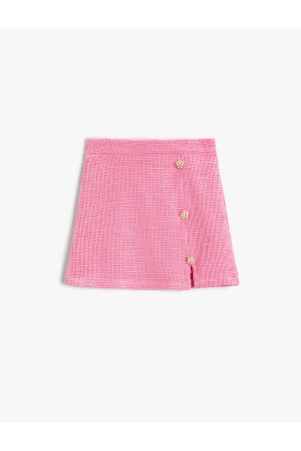 Koton Mini Skirt With Pearl Buttons