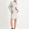 Koton Mini Tweed Shorts Skirt Double Breasted Slim Fit