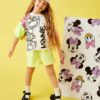 Koton Minnie Mouse Licensed Printed Short Sleeve Crew Neck T-Shirt Cotton