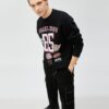 Koton Motorcycle Printed Sweatshirt Long Sleeve Crew Neck