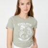 Koton Oriental Printed T-Shirt Crew Neck Short Sleeve Ribbed