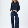 Koton Oversize Jeans with Belt Detail and Pockets - Balloon Fit Jeans