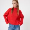 Koton Oversize Knitwear Sweater High Collar Textured Long Sleeve