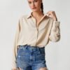 Koton Oversize Shirt Long Sleeve Buttoned Classic Collar